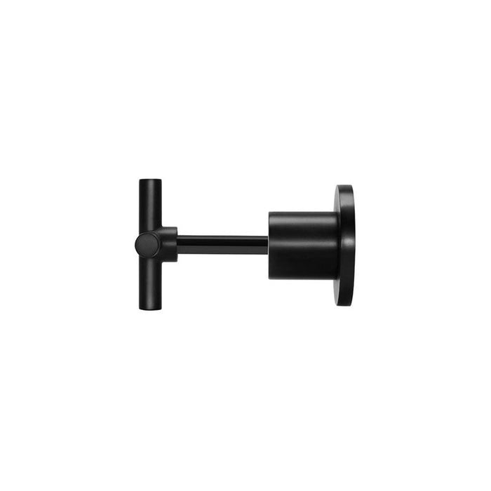 Meir Round Cross Handle Jumper Valve Wall Top Assemblies - Matte Black-blue-leaf-bathware
