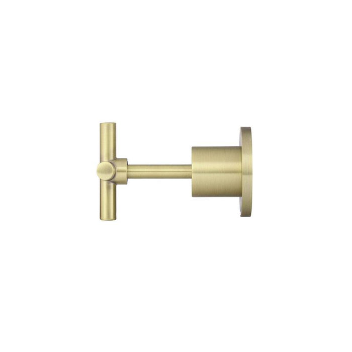 Meir Round Cross Handle Jumper Valve Wall Top Assemblies - PVD Tiger Bronze-blue-leaf-bathware