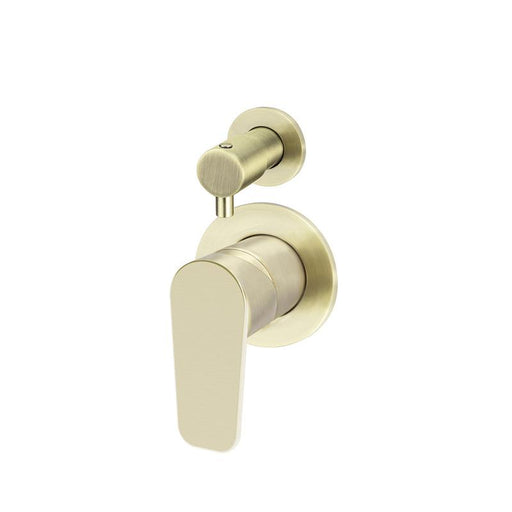 Meir Round Diverter Mixer Paddle Handle Trim Kit (In-wall Body Not Included) - PVD Tiger Bronze-blue-leaf-bathware