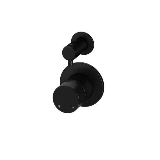 Meir Round Diverter Mixer Pinless Handle Trim Kit (In-wall Body Not Included) - Matte Black-blue-leaf-bathware