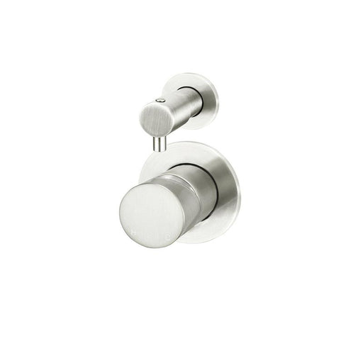 Meir Round Diverter Mixer Pinless Handle Trim Kit (In-wall Body Not Included) - PVD Brushed Nickel-blue-leaf-bathware