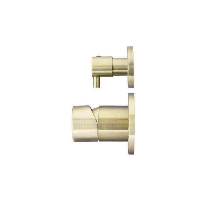 Meir Round Diverter Mixer Pinless Handle Trim Kit (In-wall Body Not Included) - PVD Tiger Bronze-blue-leaf-bathware