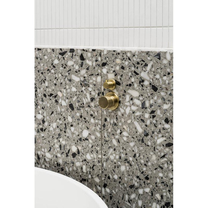 Meir Round Diverter Mixer Pinless Handle Trim Kit (In-wall Body Not Included) - PVD Tiger Bronze-blue-leaf-bathware