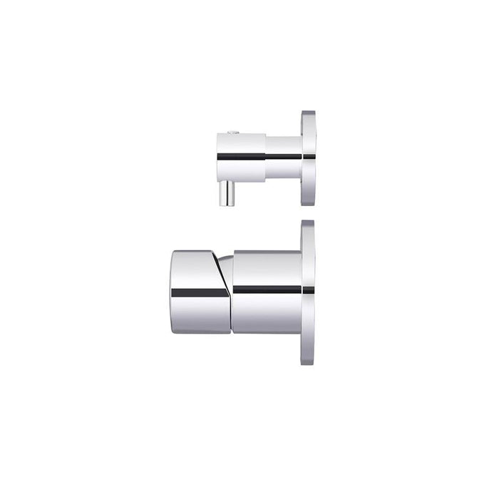 Meir Round Diverter Mixer Pinless Handle Trim Kit (In-wall Body Not Included) - Polished Chrome-blue-leaf-bathware