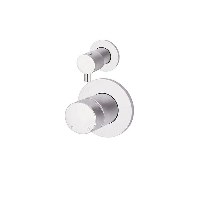 Meir Round Diverter Mixer Pinless Handle Trim Kit (In-wall Body Not Included) - Polished Chrome-blue-leaf-bathware
