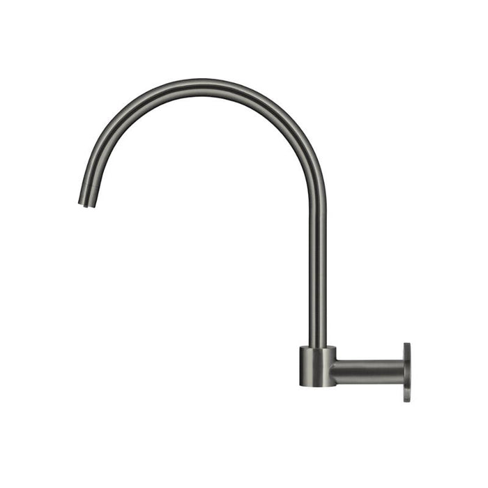 Meir Round High-Rise Swivel Wall Spout - Shadow Gunmetal-blue-leaf-bathware