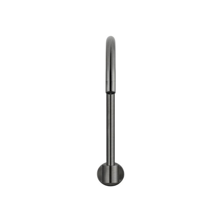 Meir Round High-Rise Swivel Wall Spout - Shadow Gunmetal-blue-leaf-bathware