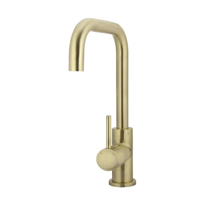 Meir Round Kitchen Mixer Tap - PVD Tiger Bronze-blue-leaf-bathware