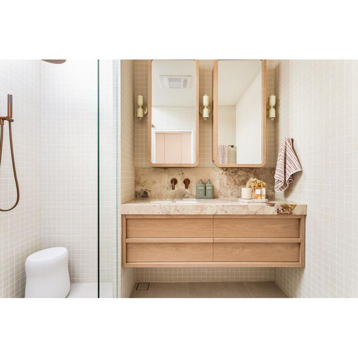 Meir Round Wall Mixer Paddle Handle Trim Kit (In-wall Body Not Included) - Lustre Bronze-blue-leaf-bathware
