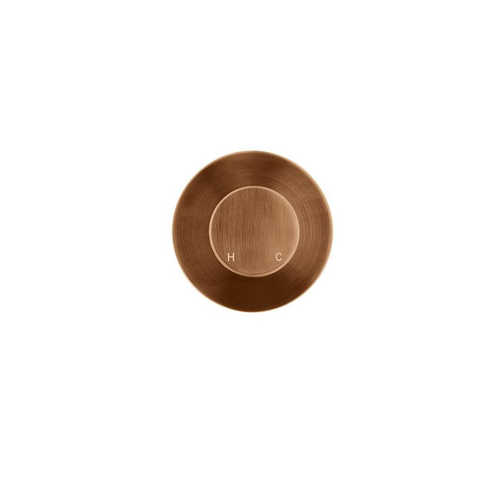 Meir Round Wall Mixer Pinless Handle Trim Kit (In-wall Body Not Included) - Lustre Bronze-blue-leaf-bathware