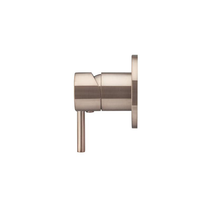 Meir Round Wall Mixer Short Pin–lever Trim Kit (In-wall Body Not Included) - Champagne-blue-leaf-bathware