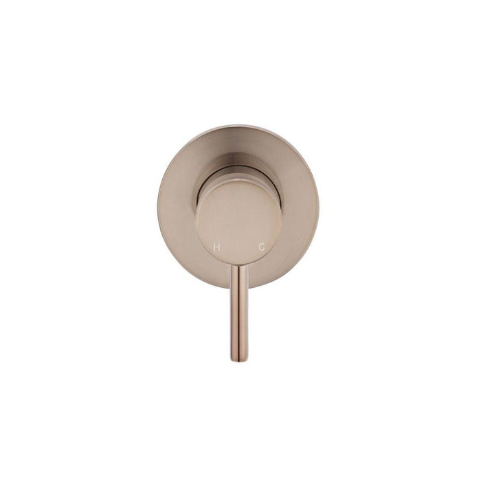 Meir Round Wall Mixer Short Pin–lever Trim Kit (In-wall Body Not Included) - Champagne-blue-leaf-bathware