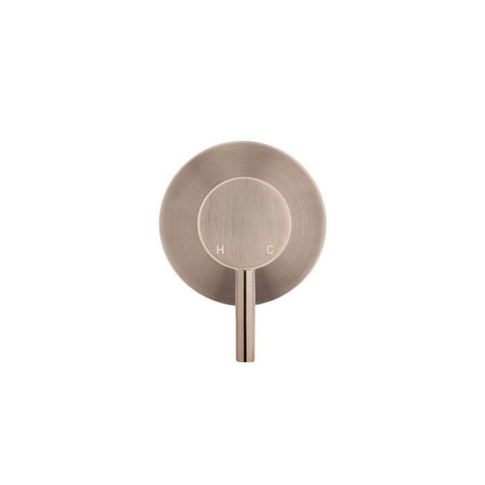 Meir Round Wall Mixer Short Pin–lever Trim Kit (In-wall Body Not Included) - Champagne-blue-leaf-bathware