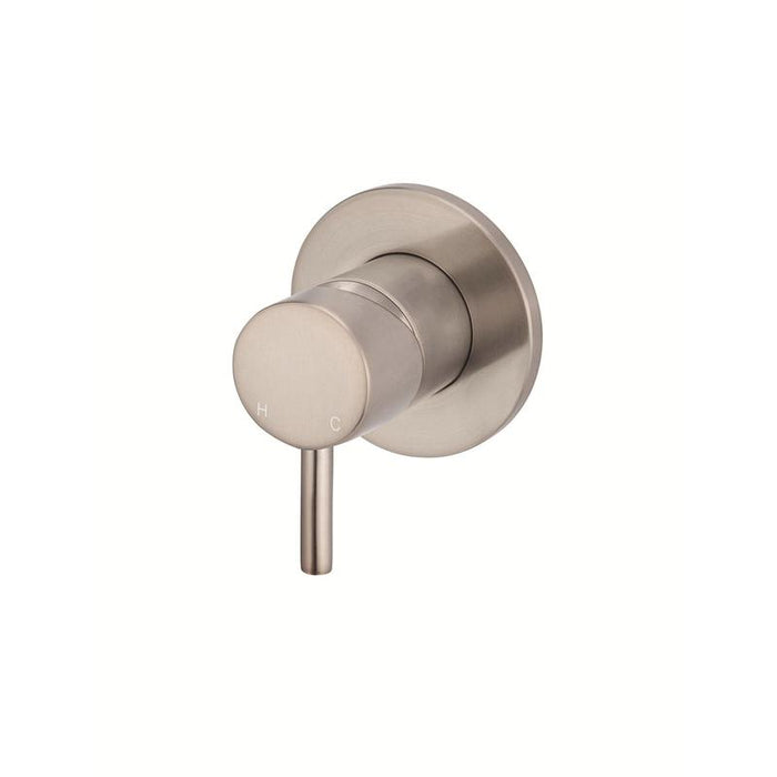Meir Round Wall Mixer Short Pin–lever Trim Kit (In-wall Body Not Included) - Champagne-blue-leaf-bathware