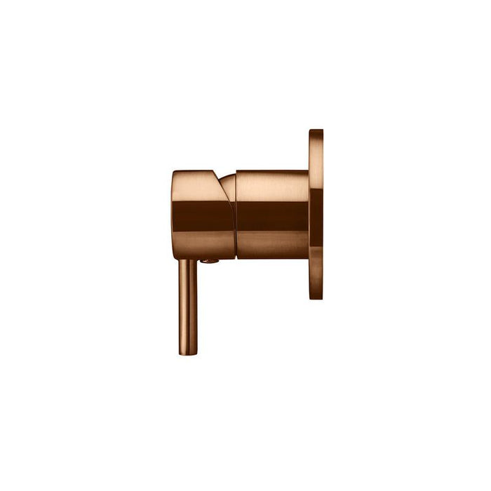 Meir Round Wall Mixer Short Pin–lever Trim Kit (In-wall Body Not Included) - Lustre Bronze-blue-leaf-bathware