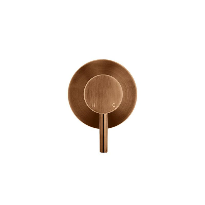 Meir Round Wall Mixer Short Pin–lever Trim Kit (In-wall Body Not Included) - Lustre Bronze-blue-leaf-bathware