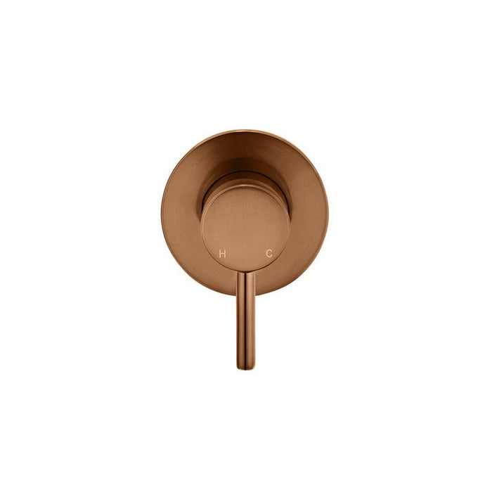 Meir Round Wall Mixer Short Pin–lever Trim Kit (In-wall Body Not Included) - Lustre Bronze-blue-leaf-bathware