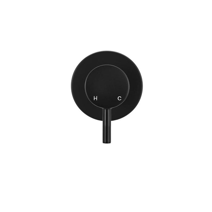Meir Round Wall Mixer Short Pin–lever Trim Kit (In-wall Body Not Included) - Matte Black-blue-leaf-bathware