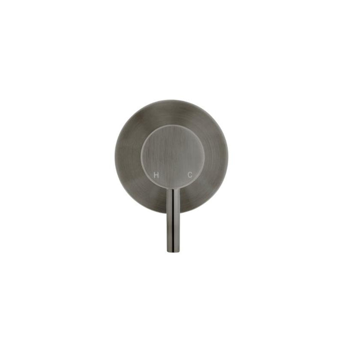 Meir Round Wall Mixer Short Pin–lever Trim Kit (In-wall Body Not Included) - Shadow Gunmetal-blue-leaf-bathware