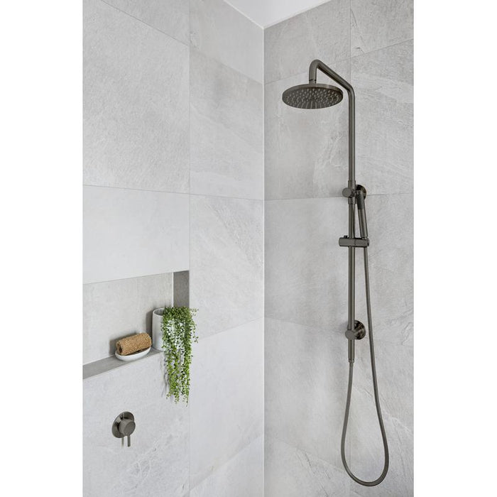 Meir Round Wall Mixer Short Pin–lever Trim Kit (In-wall Body Not Included) - Shadow Gunmetal-blue-leaf-bathware