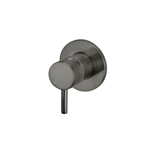 Meir Round Wall Mixer Short Pin–lever Trim Kit (In-wall Body Not Included) - Shadow Gunmetal-blue-leaf-bathware