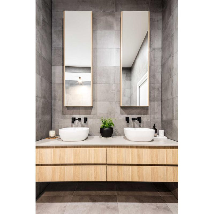 Meir Square Quarter-Turn Wall Top Assemblies - Matte Black-blue-leaf-bathware