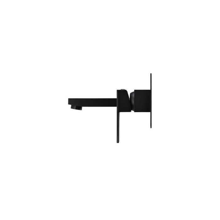 Meir Square Wall Basin Mixer and Spout - Matte Black-blue-leaf-bathware