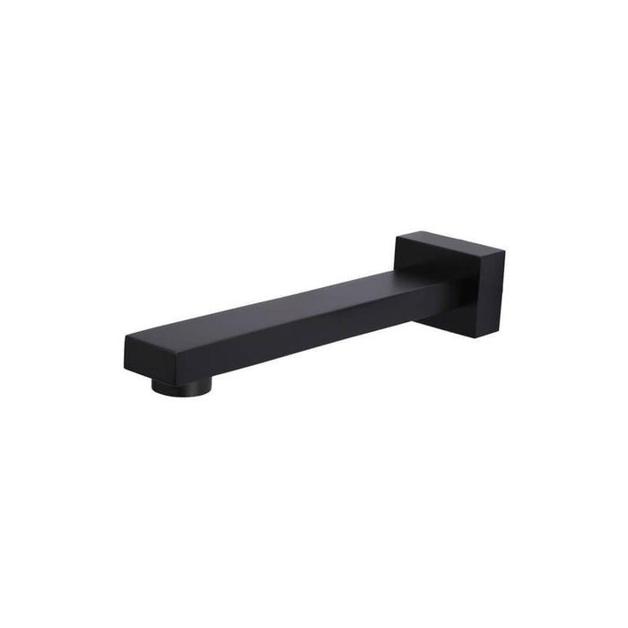 Meir Square Wall Spout - Matte Black-blue-leaf-bathware
