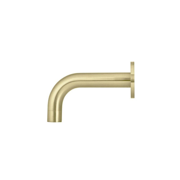 Meir Universal Round Curved Spout 130mm - PVD Tiger Bronze-blue-leaf-bathware