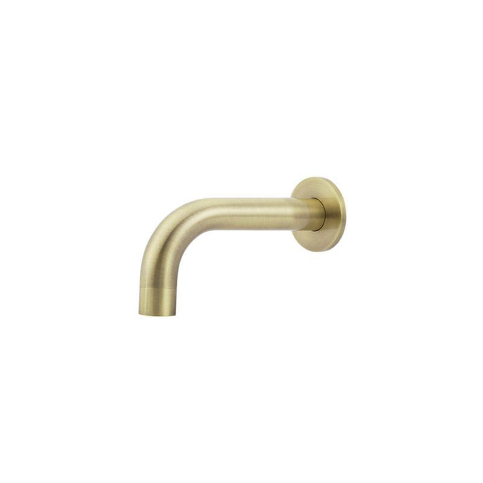Meir Universal Round Curved Spout 130mm - PVD Tiger Bronze-blue-leaf-bathware