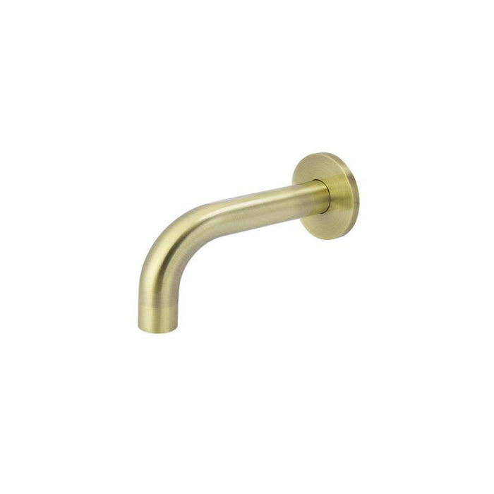 Meir Universal Round Curved Spout 130mm - PVD Tiger Bronze-blue-leaf-bathware
