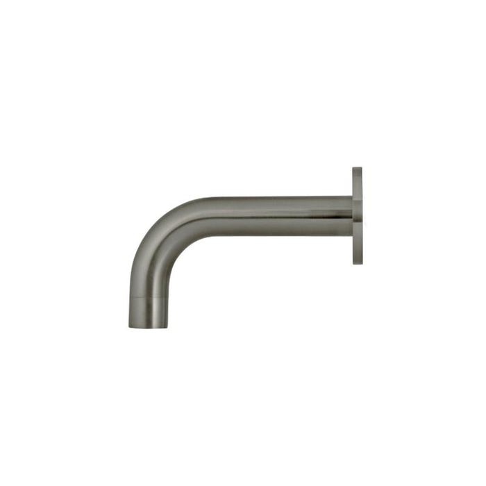 Meir Universal Round Curved Spout 130mm - Shadow Gunmetal-blue-leaf-bathware