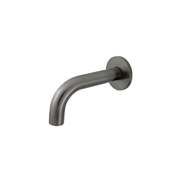 Meir Universal Round Curved Spout 130mm - Shadow Gunmetal-blue-leaf-bathware