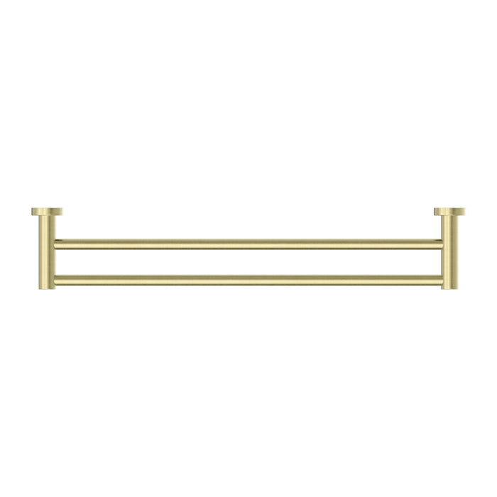 Nero Mecca Double Towel Rail - Brushed Gold-blue-leaf-bathware