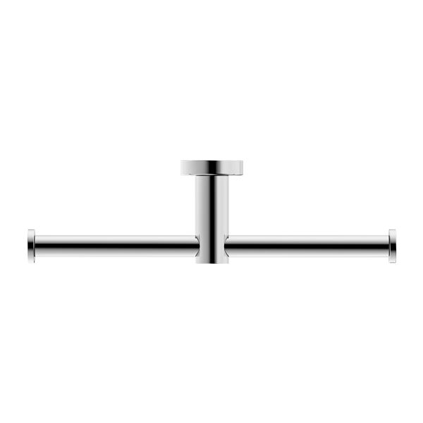 Nero Mecca Double Toilet Roll Holder - Chrome-NR1986DCH-blue-leaf-bathware