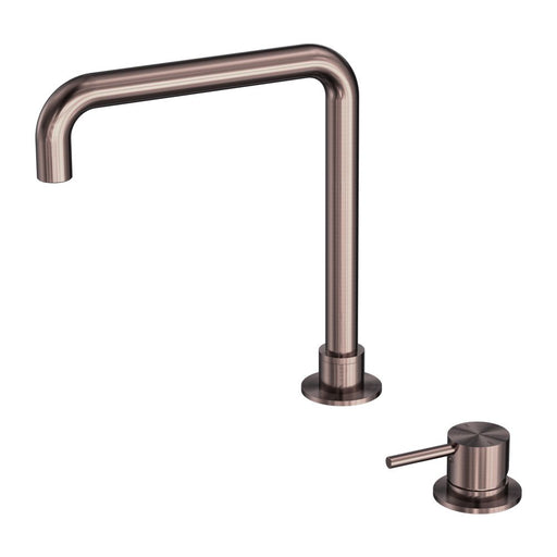 Nero Mecca Hob Basin Mixer Square Swivel Spout - Brushed Bronze-NR221901cBZ-blue-leaf-bathware