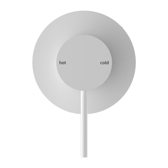 Nero Mecca Shower Mixer 80mm Plate - Matte White-NR221911MW-blue-leaf-bathware