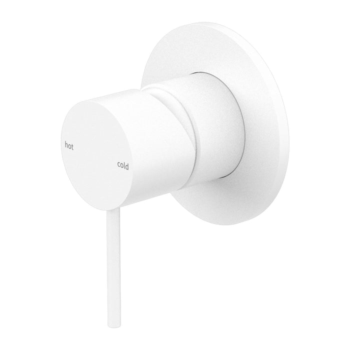 Nero Mecca Shower Mixer 80mm Plate - Matte White-NR221911MW-blue-leaf-bathware
