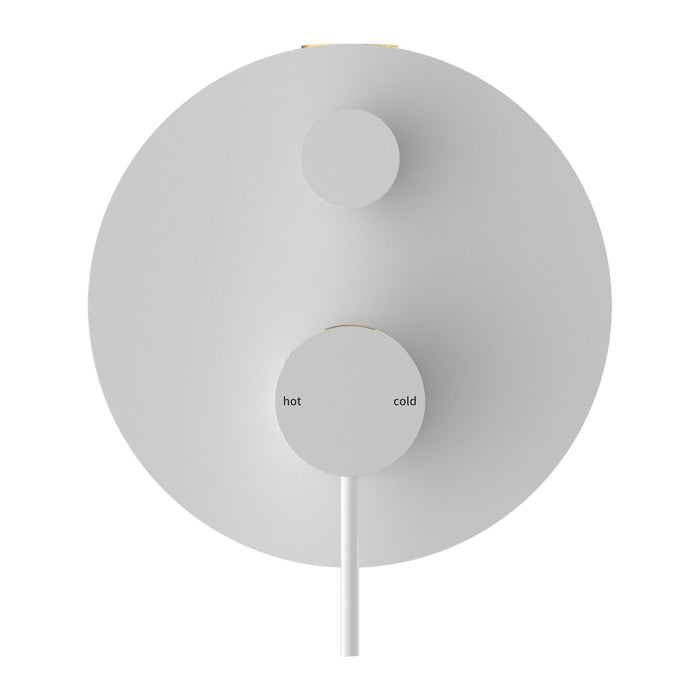 Nero Mecca Shower Mixer With Diverter - Matte White-NR221911aMW-blue-leaf-bathware