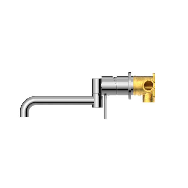 Nero Mecca Wall Basin/Bath Mixer Swivel Spout 225mm - Chrome-NR221910RCH-blue-leaf-bathware