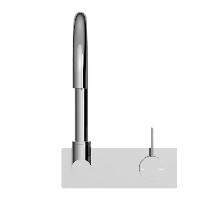 Nero Mecca Wall Basin/Bath Mixer Swivel Spout Handle Up - Chrome-NR221910pCH-blue-leaf-bathware