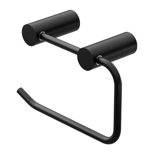 Nero Mecca II Toilet Roll Holder - Matte Black-NR2386MB-blue-leaf-bathware