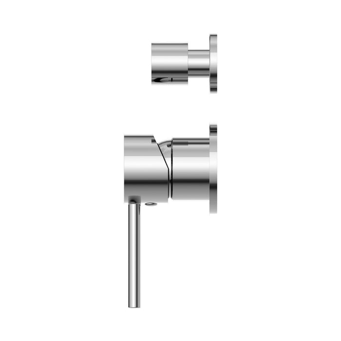 Nero Dolce Shower Mixer With Diverter Separate Back Plate - Chrome-NR250811eCH-blue-leaf-bathware