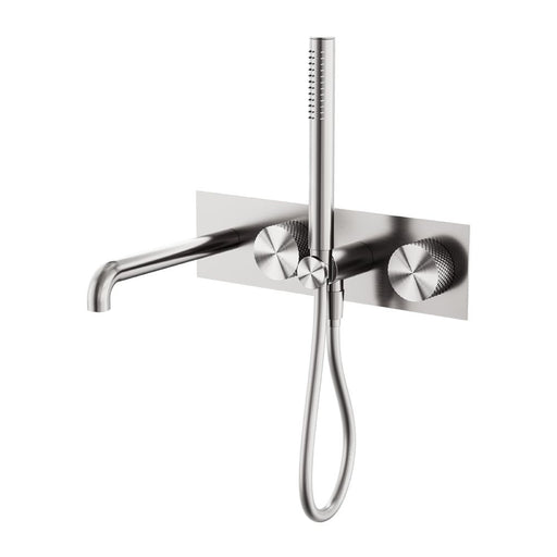 Nero Opal Progressive Shower System With Spout - Brushed Nickel-blue-leaf-bathware