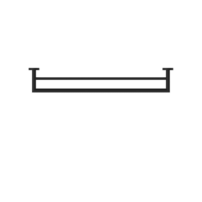 Nero Dolce Double Towel Rail 700mm - Matte Black-NR3630dMB-blue-leaf-bathware