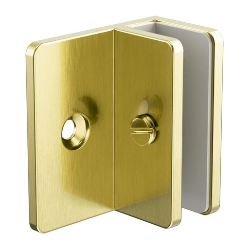 Nero Shower F Bracket 10mm Glass - Brushed Gold-NRSH202aBG-blue-leaf-bathware