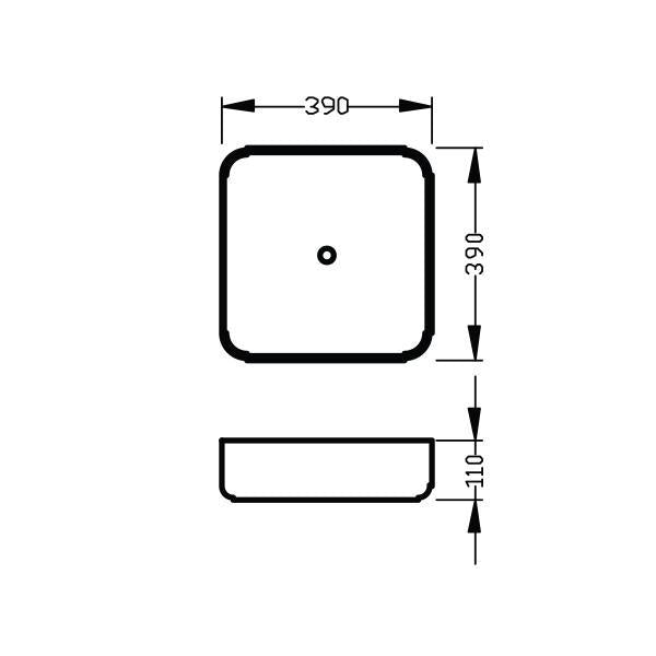 Nood Co Cube Basin Surface Mount - 14 Colours-blue-leaf-bathware