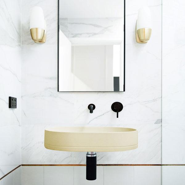 Nood Co Pill Basin Wall Hung - 14 Colours-PL1-2-0-CU-blue-leaf-bathware