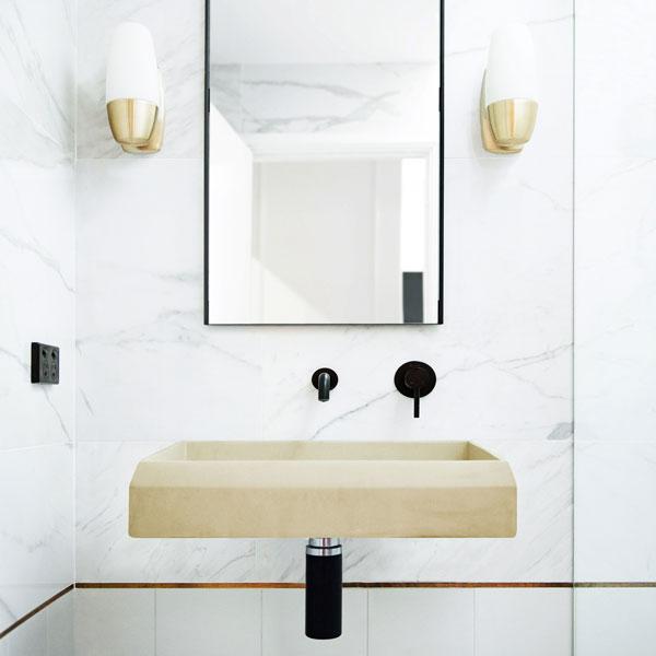 Nood Co Prism Rectangle Basin Wall Hung - 14 Colours-PR1-2-0-CU-blue-leaf-bathware