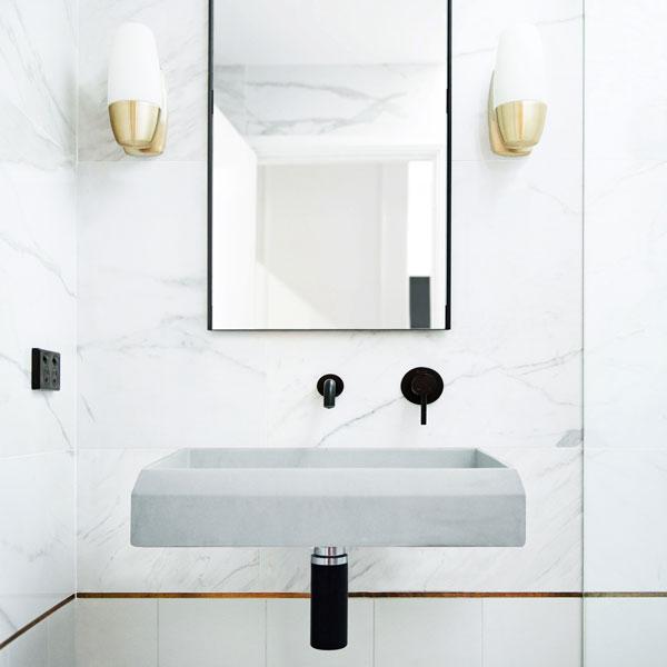 Nood Co Prism Rectangle Basin Wall Hung - 14 Colours-PR1-2-0-PO-blue-leaf-bathware